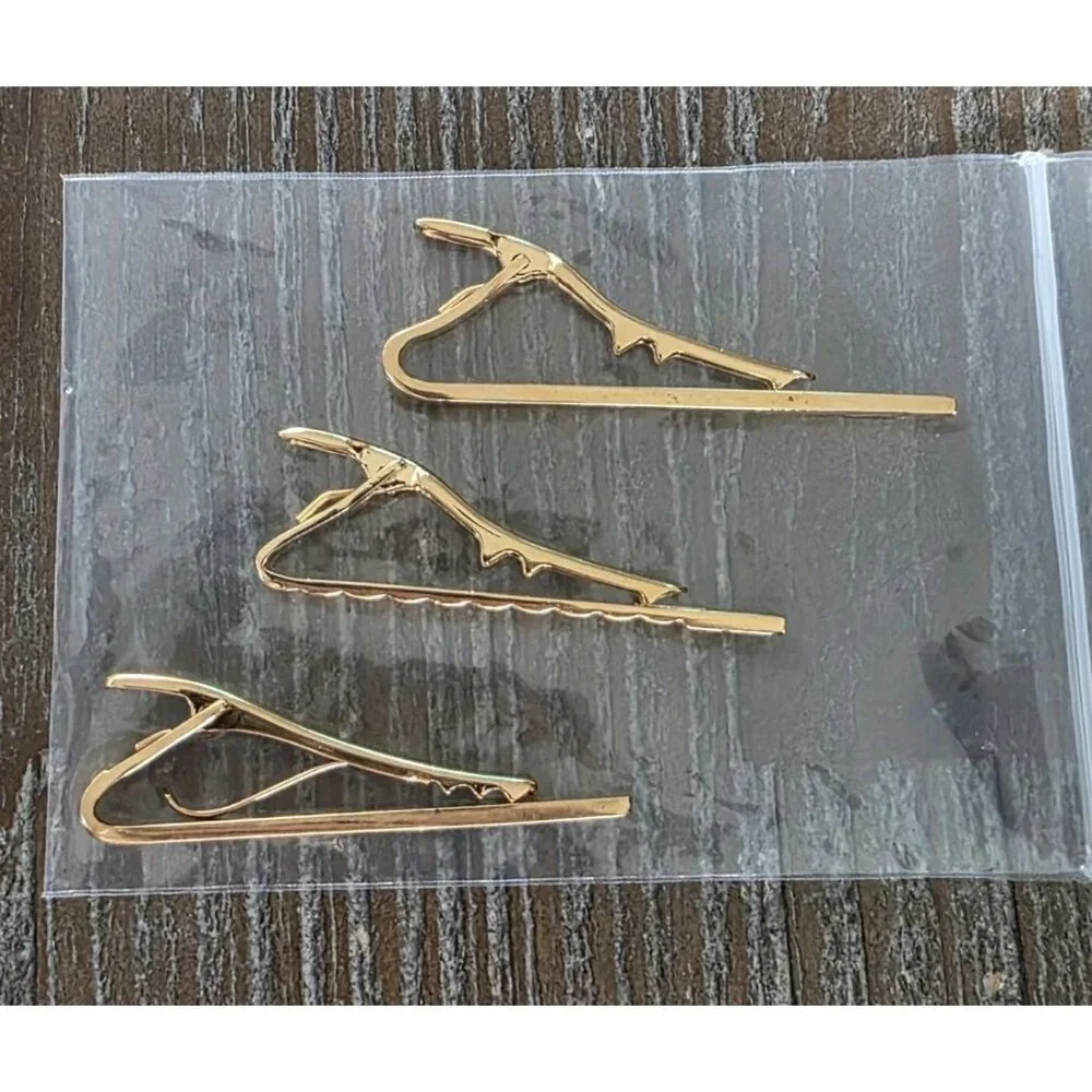 Dunhill Vintage Gold Plated Tie Bar Clips BUNDLE OF 3